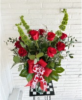 Premium Dozen Rose Floral arrangement