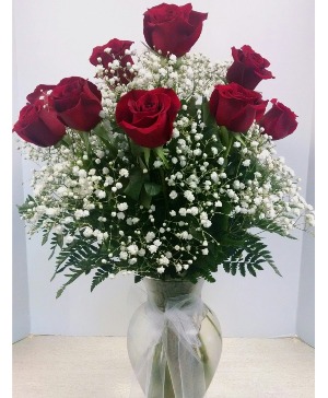 Premium Dozen Roses     NFS-A27 Glass vase