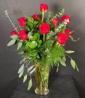Premium Dozen Roses Red Rose Arrangement