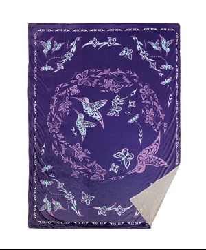 Premium Fleece Blanket, Hummingbird 