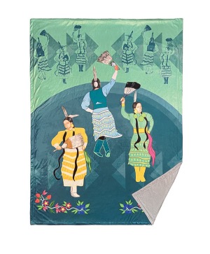 Premium Fleece Blanket, Jingle Dress Dancers 
