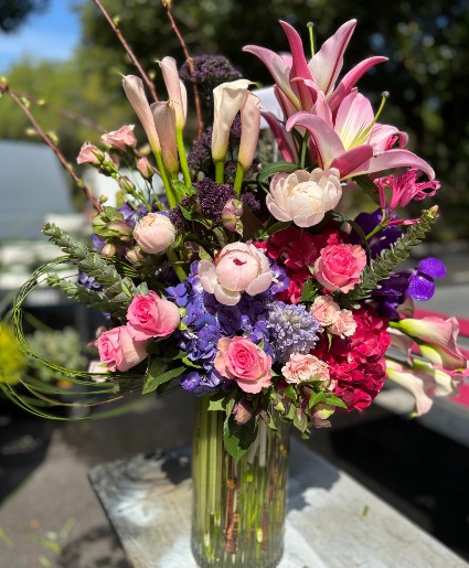 Premium flowers purple and pink 