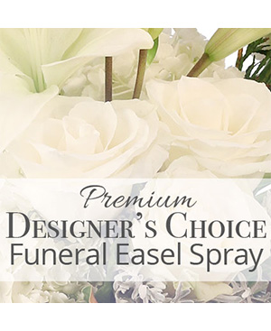 Premium Funeral Easel Spray Premium Designer's Choice