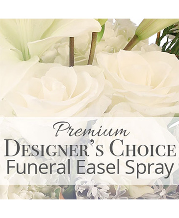 Premium Funeral Easel Spray Premium Designer's Choice in Ruidoso, NM | Ruidoso Flower Shop 