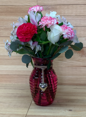 Premium  Half Dozen Carnations  Vase