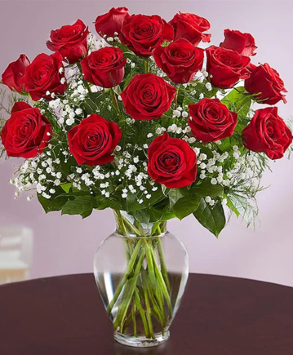 Premium Long Stem Red Roses Valentines Day