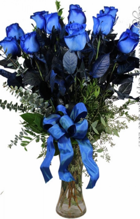 Premium Long storm Tinted Blue Roses  Blue Roses  in Ozone Park, NY | Heavenly Florist