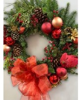 Premium Red Christmas Wreath Wreath