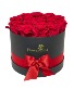 16 Preserved Red Roses in a Round Box Preserved Rose Box