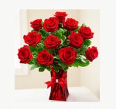 Premium Red Roses Dozen Red Roses w/Rinestone Bling  Bow