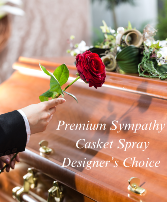 Premium Sympathy Casket Spray Designer's Choice