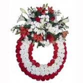 premium wreath white and red special 