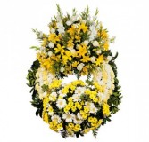 premium wreath yellow and white 