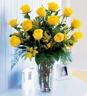 Premium Yellow Dozen Roses