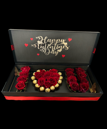 I Love U Box  Roses & Chocolates in Lancaster, CA | GONZALEZ FLOWER SHOP