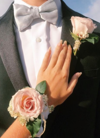 PREPPY PINK SET Corsage & Boutonniere Set