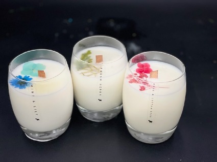 Preserved Floral Glass Candles By Black Sheep Creations