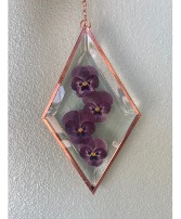 Pressed Purple Pansy's Pressed Flower Art
