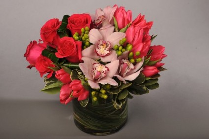 Pretty and Pink Tropical Custom Design by Enchanted Florist