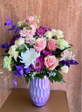 PRETTY GLOW VOTIVE MOTHERS DAY ARRANGEMENT