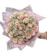 Pretty in pink 2 dozen pink rose bouquet wrap