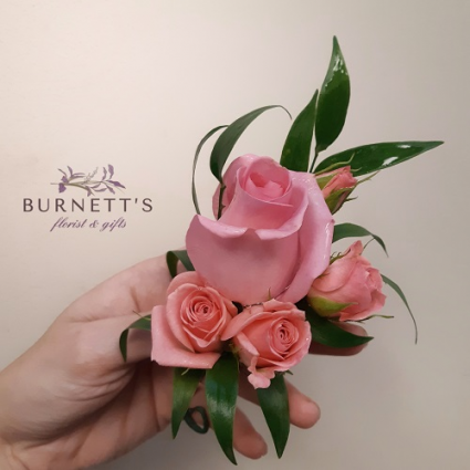 pretty in pink boutonniere