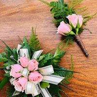 Pretty in Pink Corsage & Boutonniere 