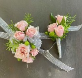 Pretty in Pink Corsage & Boutonniere Set