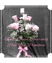 Pretty in Pink Dozen Roses fresh floral design