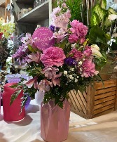 Pretty In Pink Flower Arrangement 