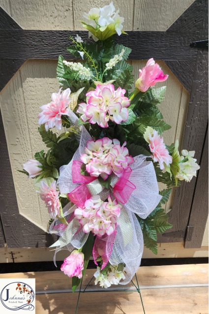 Pretty in Pink Hydrangea Mix Silk Spray