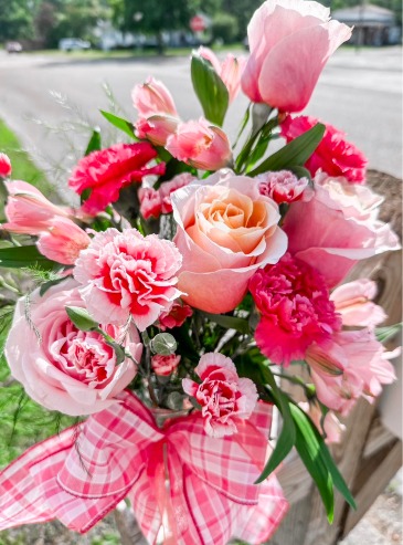 Pretty In Pink Mixed Florals Designer's Choice in Amory, MS | Amory Flower Shop