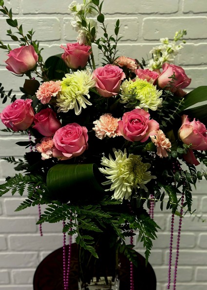 Pretty in Pink Rose Arrangement