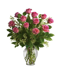 Pretty in Pink Bouquet Dozen Roses