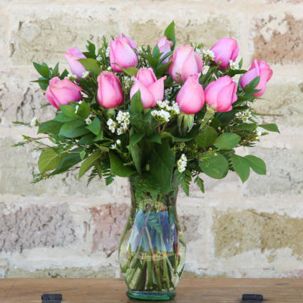 Pretty in Pink DOZEN PINK ROSES