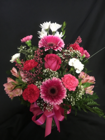 Pretty in Pink Vase Arrangement  in Red Lake, ON | FOREVER GREEN GIFT BOUTIQUE