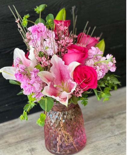 Pretty in Pink  Vase Arrangement 