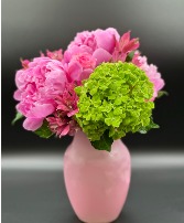 pretty in Pink Vase of Flowers