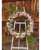 Pretty in Pink Wreath 36"