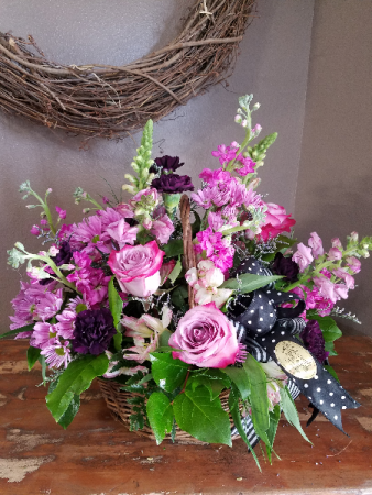 Pretty in purple Fresh arrangement