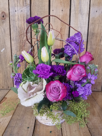 Pretty in purple Fresh arrangement