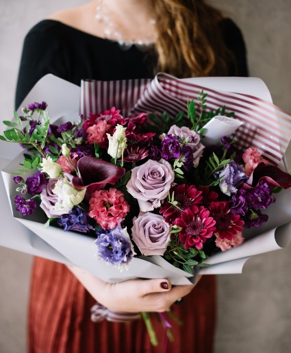 Pretty in Purple Wrapped Bouquet