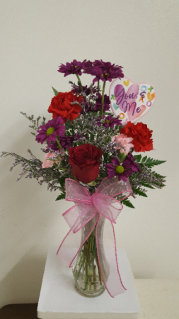 Pretty Little Valentine Vase Arrangement