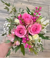 Pretty N Pink Hand Held Prom Bouquet 