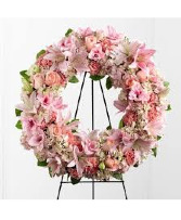 Pretty Pastel Pink Round wreath  Round wreath