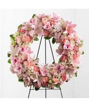 Pretty Pastel Pink Round wreath  Round wreath