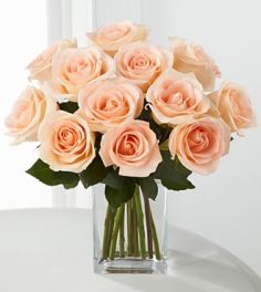 Pretty Peach Roses 1 Dozen Roses