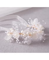 Delicate White Pearl Corsage Bracelet 