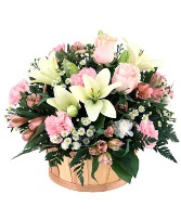 Pretty Pink Basket Arrangement