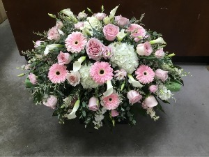 Pretty Pink Casket Spray